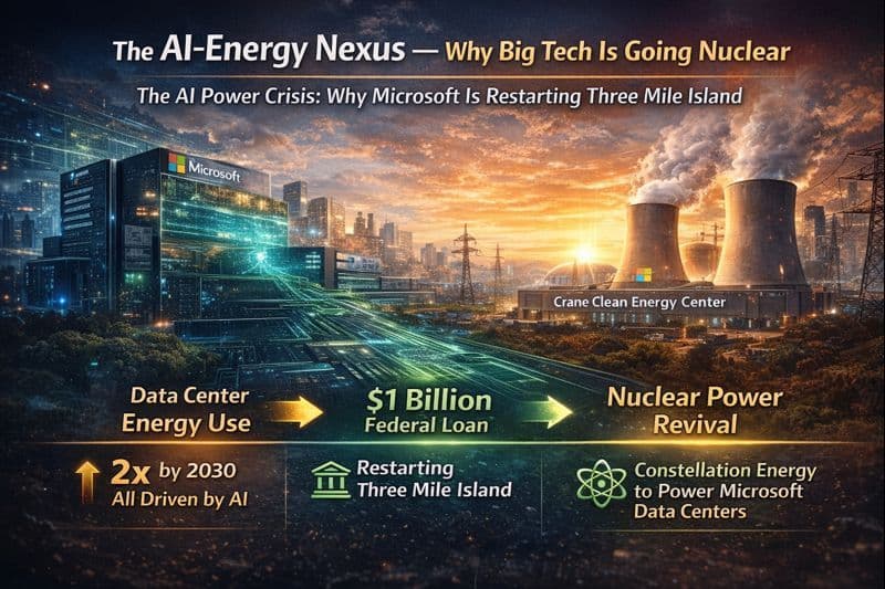 The AI Power Crisis: Why Microsoft Is Restarting Three Mile Island